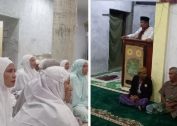 Wakil Ketua DPRD Sumbar Evi Yandri Subuh Mubarokah di Musala Muthohirin Koto Tuo Kapalo Koto, Serahkan Bantuan Rp20 Juta