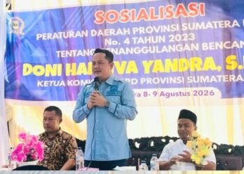 Doni Harsiva Yandra Sosialisasikan Perda Penanggulangan Bencana, Masyarakat Diajak Tingkatkan Kesiapsiagaan