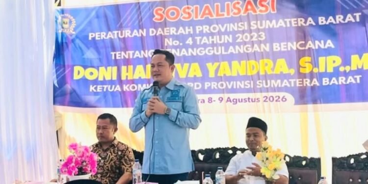 Doni Harsiva Yandra Sosialisasikan Perda Penanggulangan Bencana, Masyarakat Diajak Tingkatkan Kesiapsiagaan